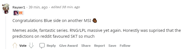 Reddit热议RNG夺冠：T1第五局BP太差 朱开教练达成大满贯